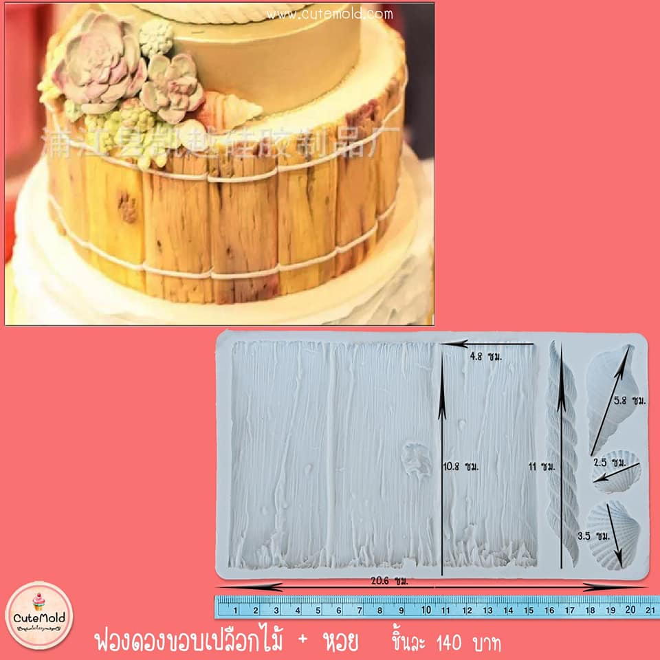 ฟองดองขอบบเปลือกไม้ + หอย