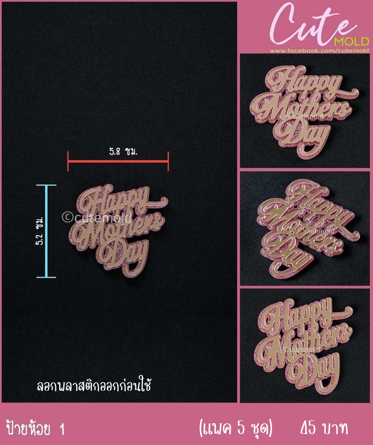 ป้ายห้อย 1 (แพค 5 ชุด)