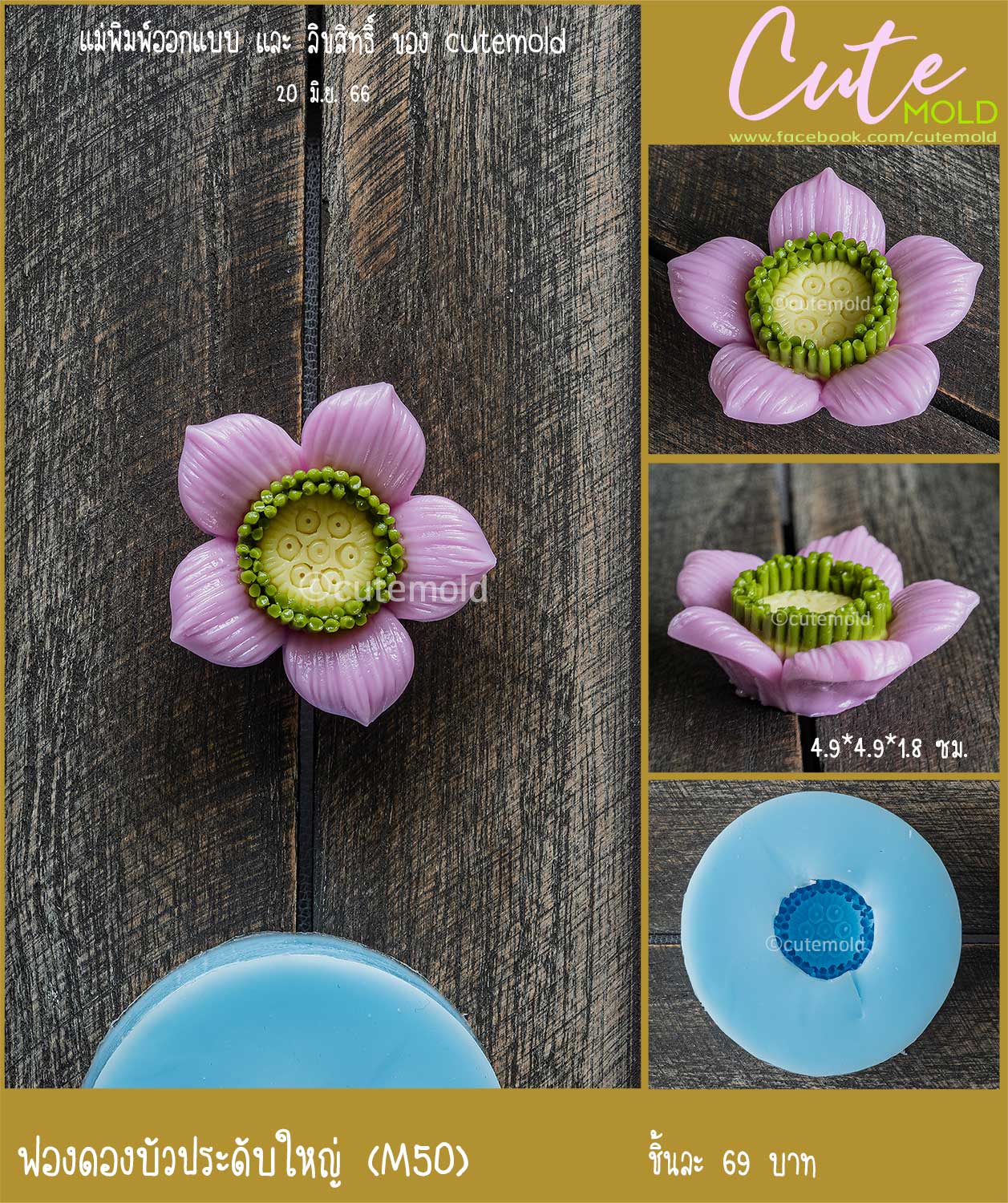 แม่พิมพ์ บัวประดับใหญ่  -- M50