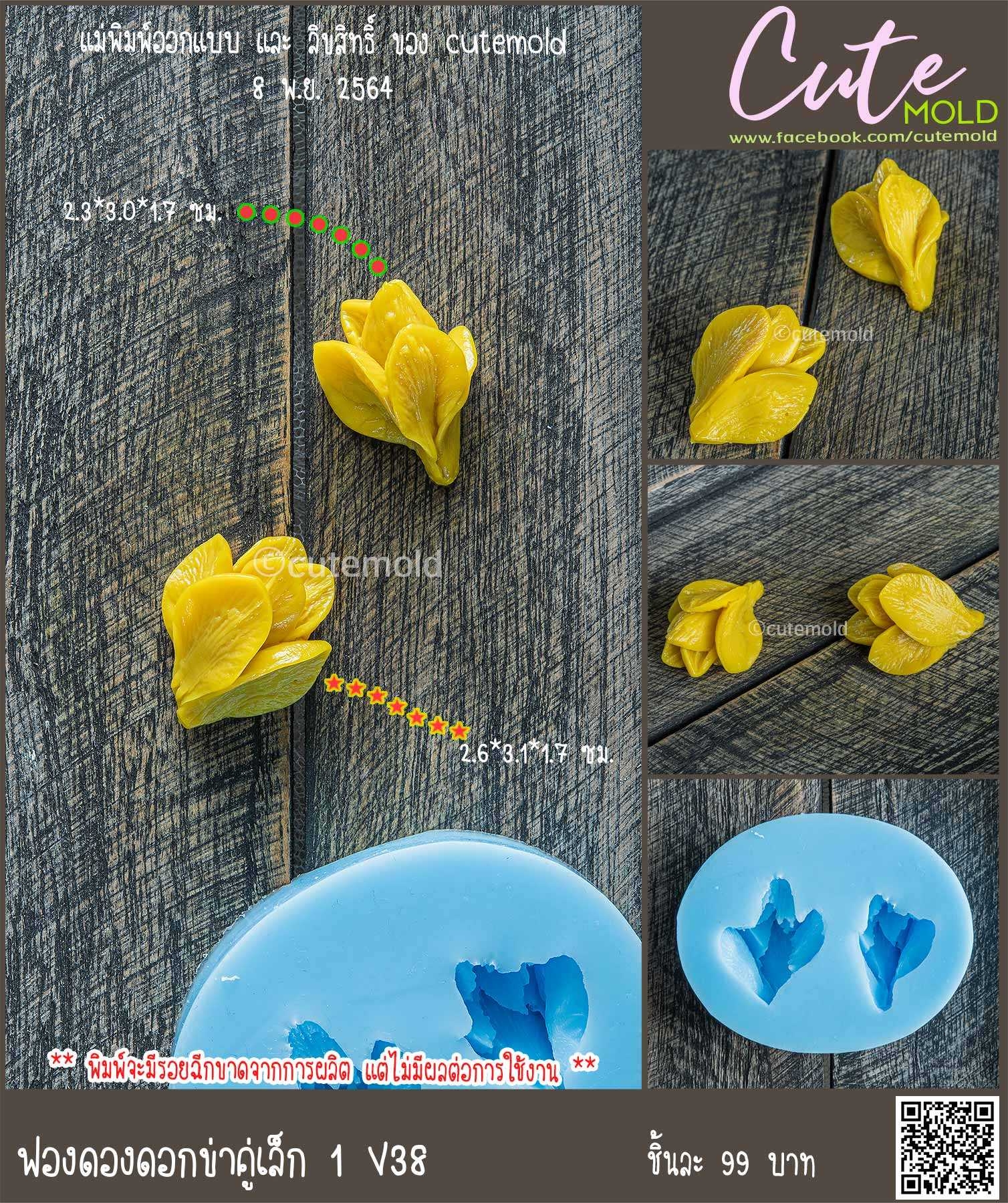 ฟองดองดอกข่าคู่เล็ก 1 V38