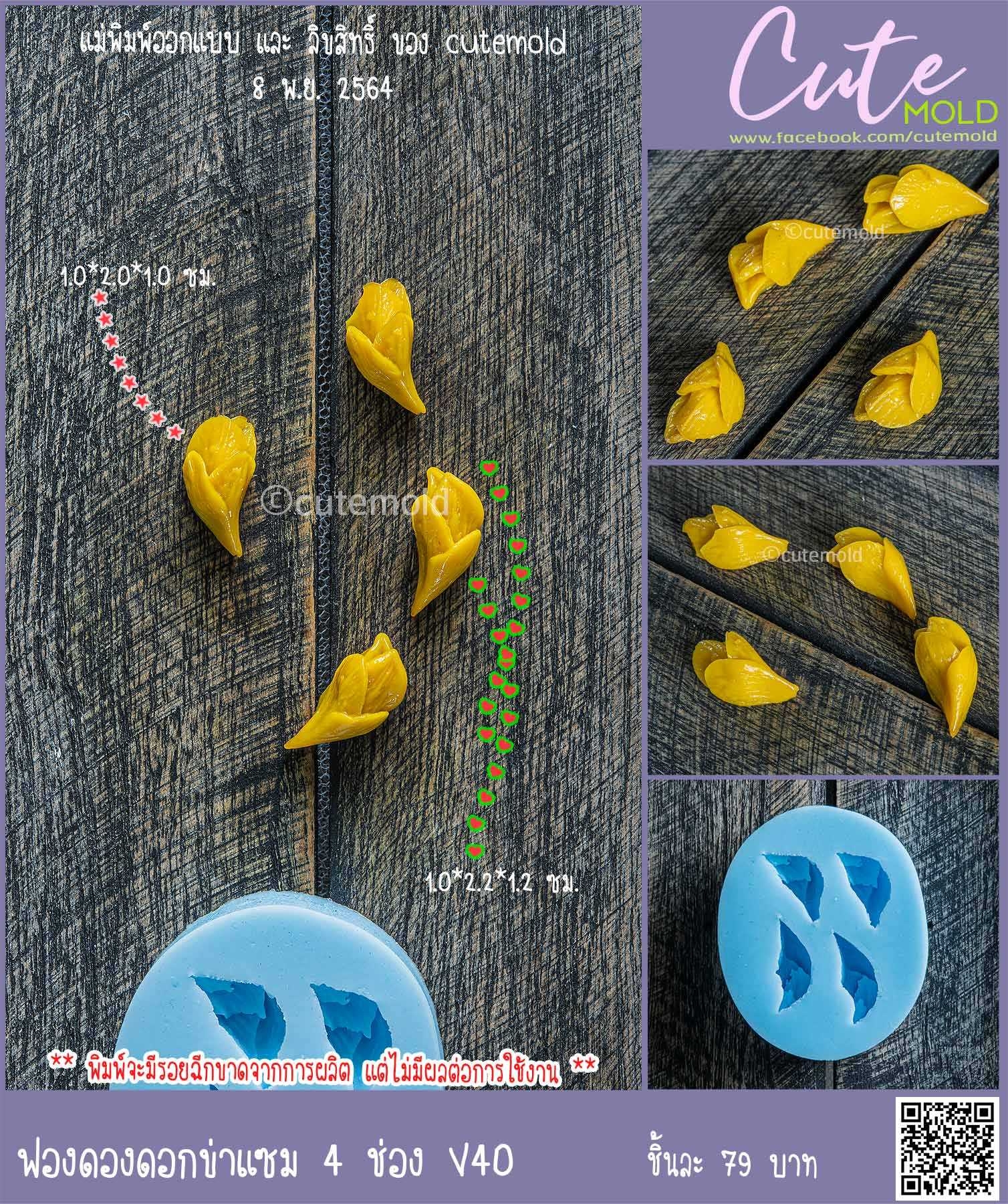 ฟองดองดอกข่าแซม 4 ช่อง  V40