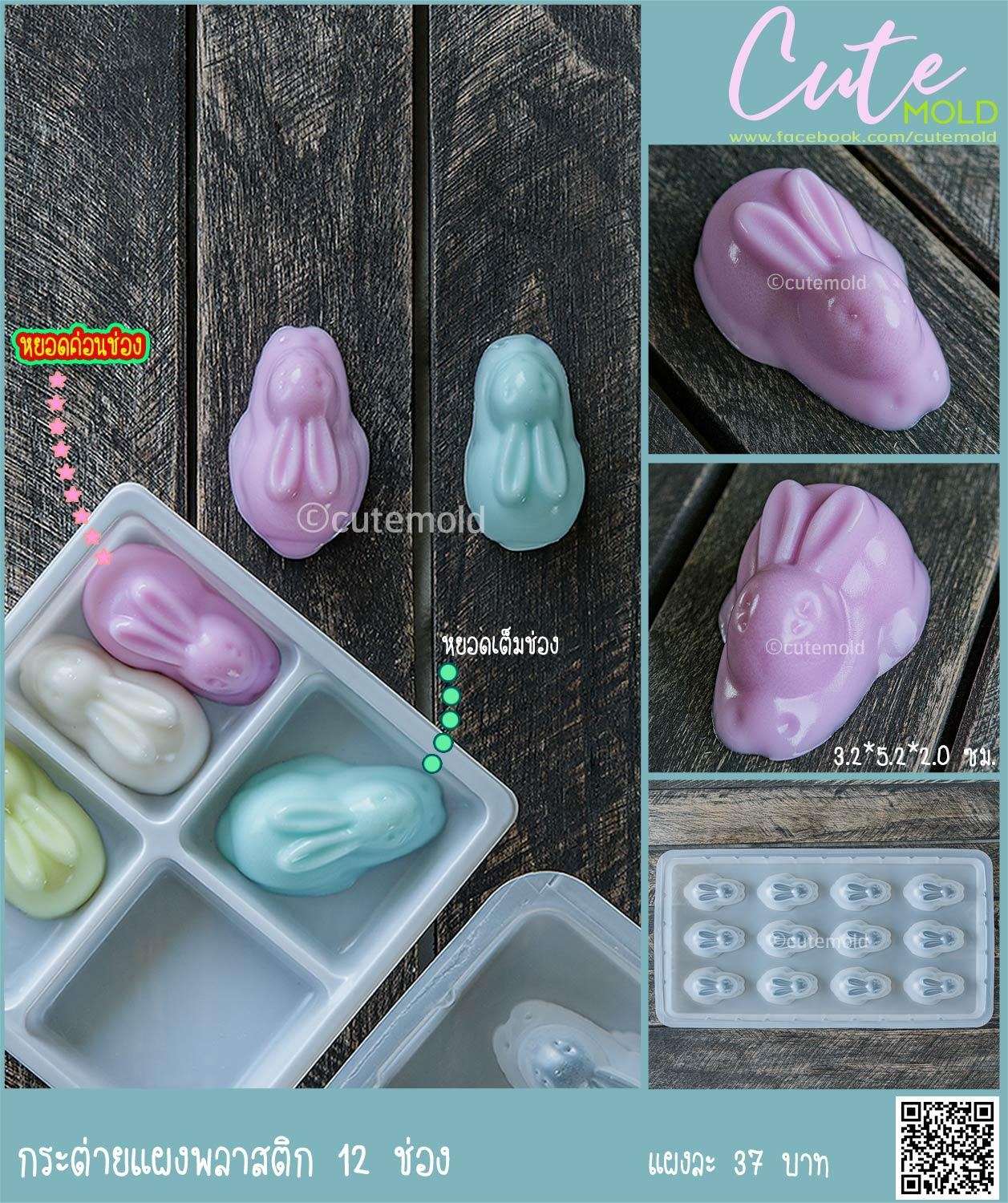 กระต่ายแผงพลาสติก 12 ช่อง
