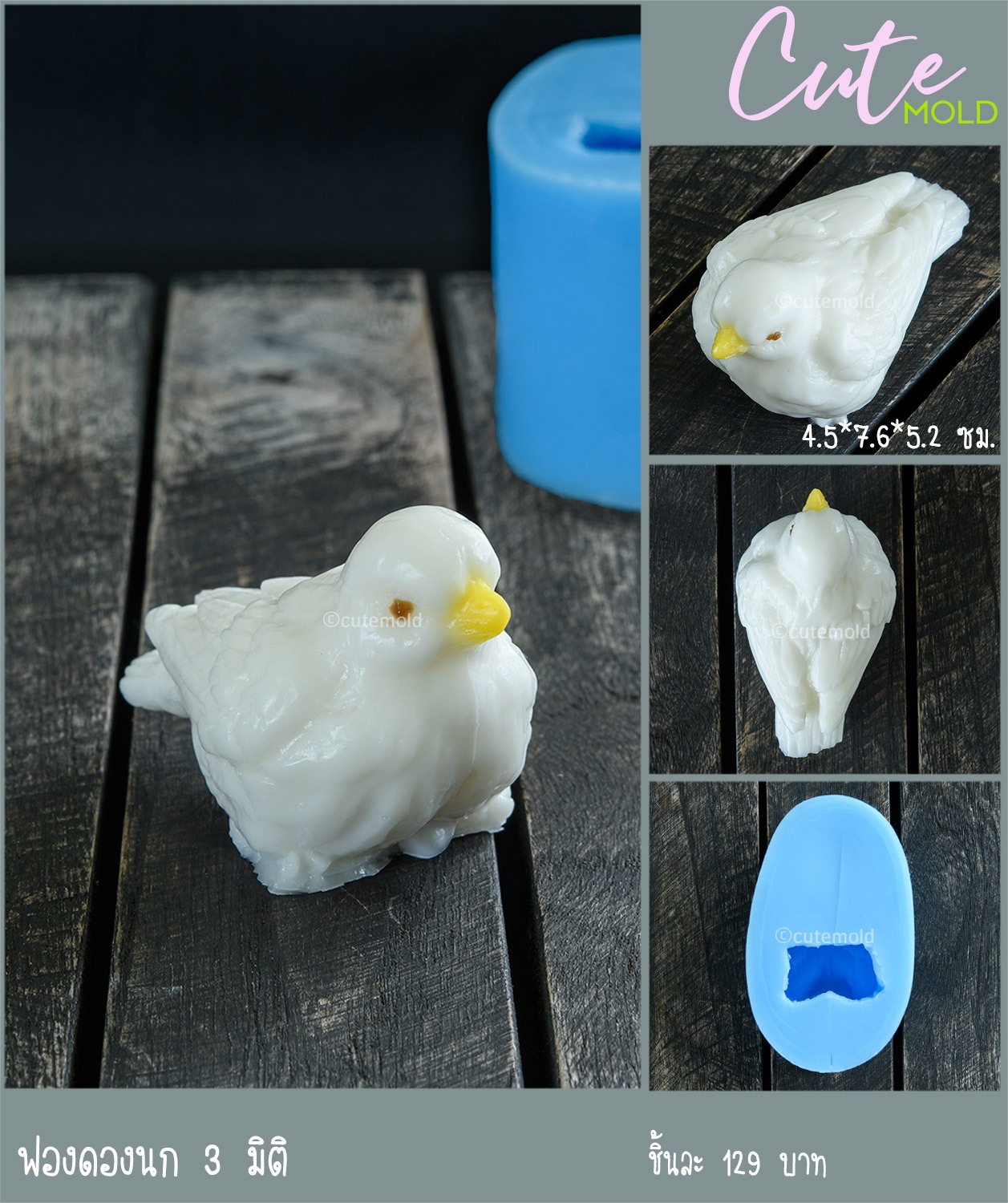 ฟองดองนก 3 มิติ