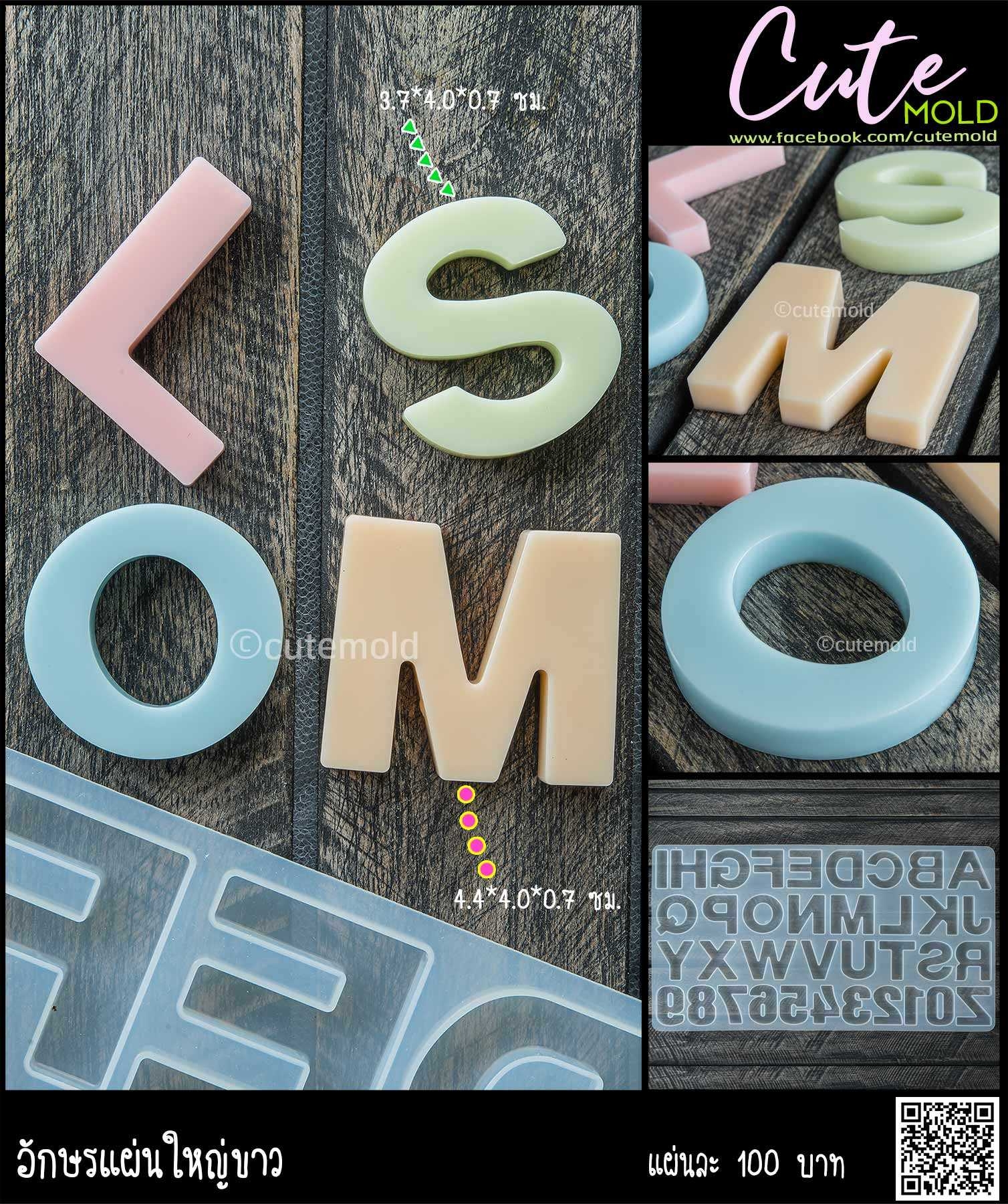 อักษรแผ่นใหญ่ขาว